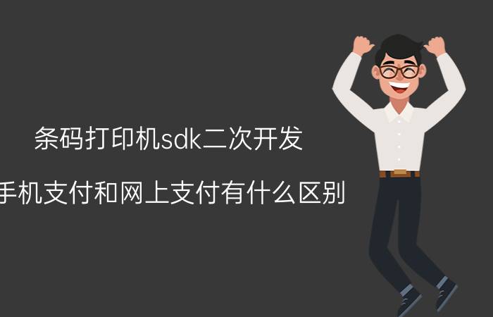 条码打印机sdk二次开发 手机支付和网上支付有什么区别？